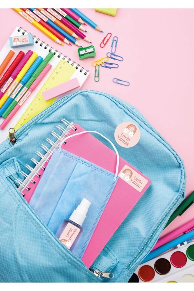 Okul Kalem Defter Etiketi Powerpuff Girls Temalı Özel Isim Yazılabilen Etiket - 200 Adet -