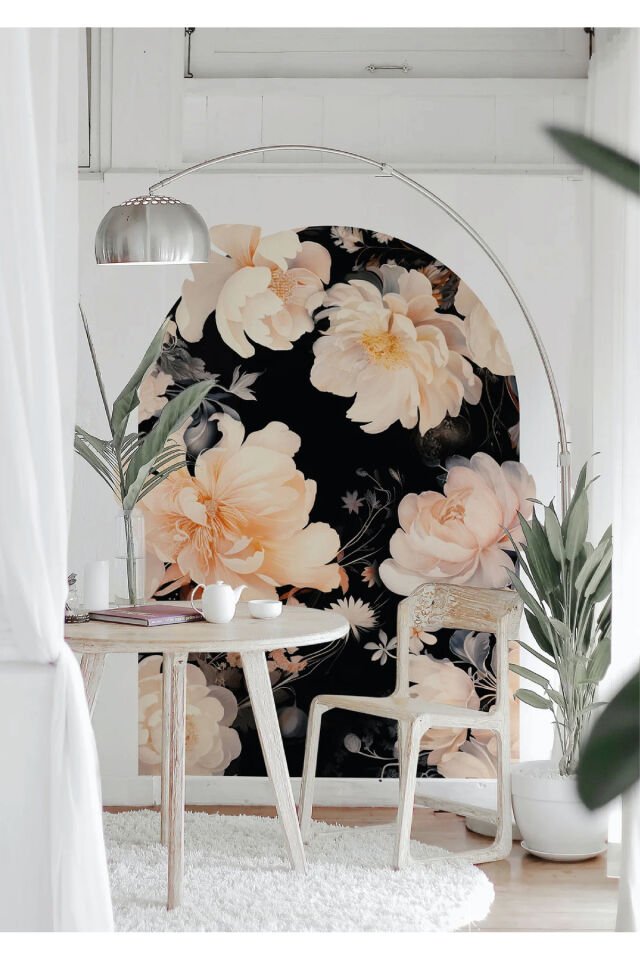 Boho - Bohem Tarz Oval Kemer Dekoratif Duvar Stickerı - 95 x 130