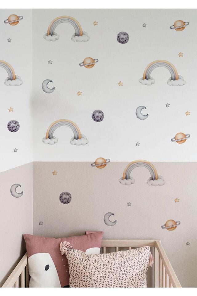 Gökyüzü Rüyası Çocuk Odası Duvar Stickerı - Tek Ebat