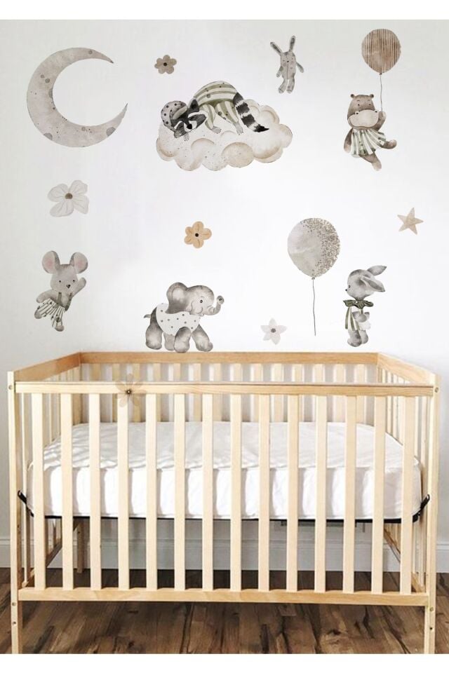 Ay Düşleri Çocuk Odası Duvar Stickerı - Tek Ebat