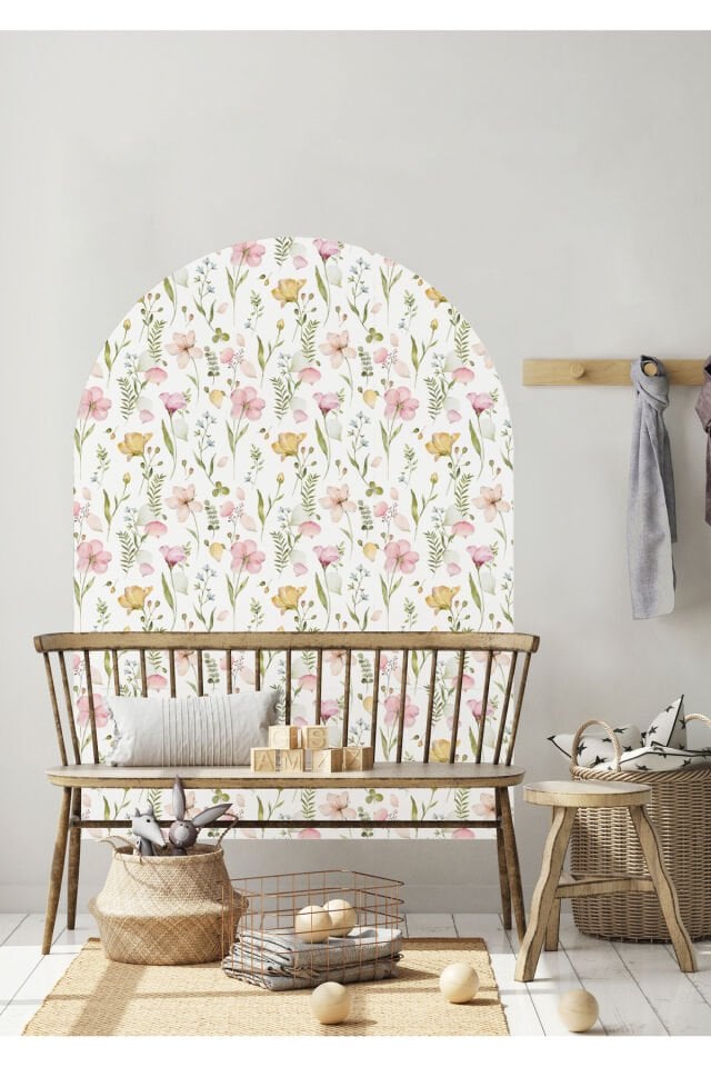 Boho - Bohem Tarz Oval Kemer Dekoratif Duvar Stickerı - 95 x 130