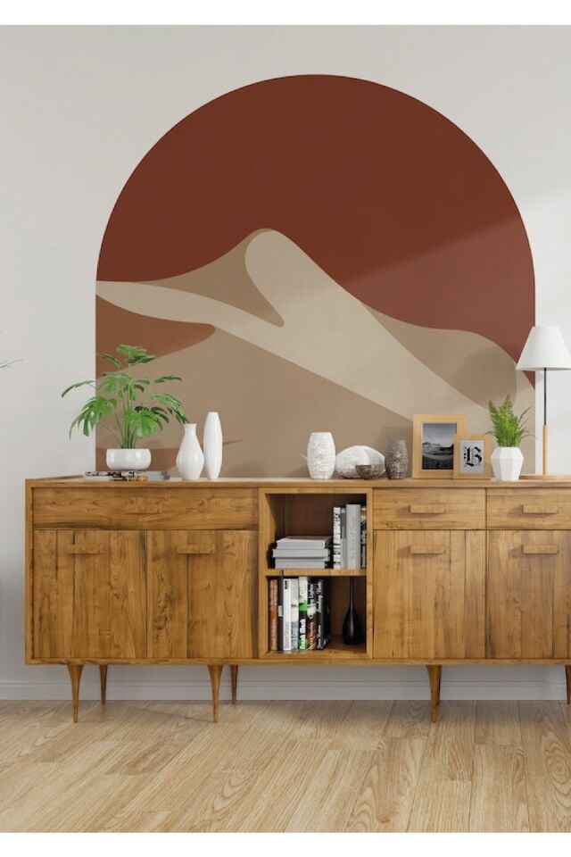 Bohem Kiremit Dağlar Duvar Stickerı - 95 x 108