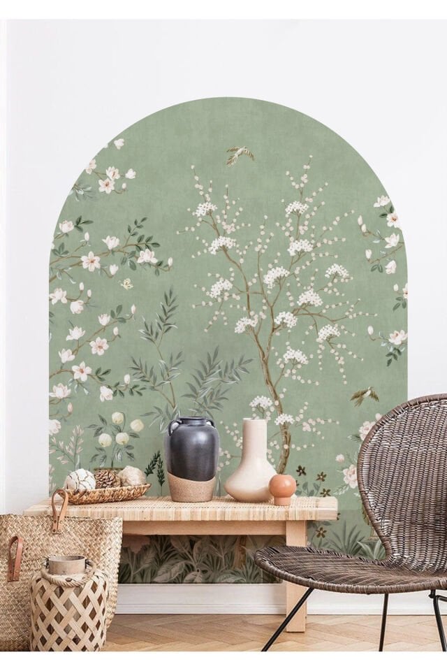 Boho - Bohem Tarz Oval Kemer Dekoratif Duvar Stickerı - 95 x 130