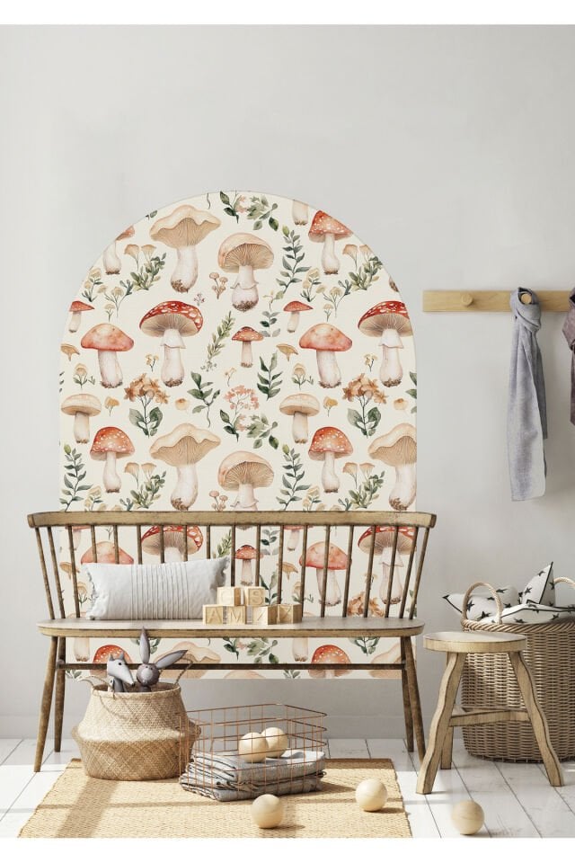 Boho - Bohem Tarz Oval Kemer Dekoratif Duvar Stickerı - 95 x 130