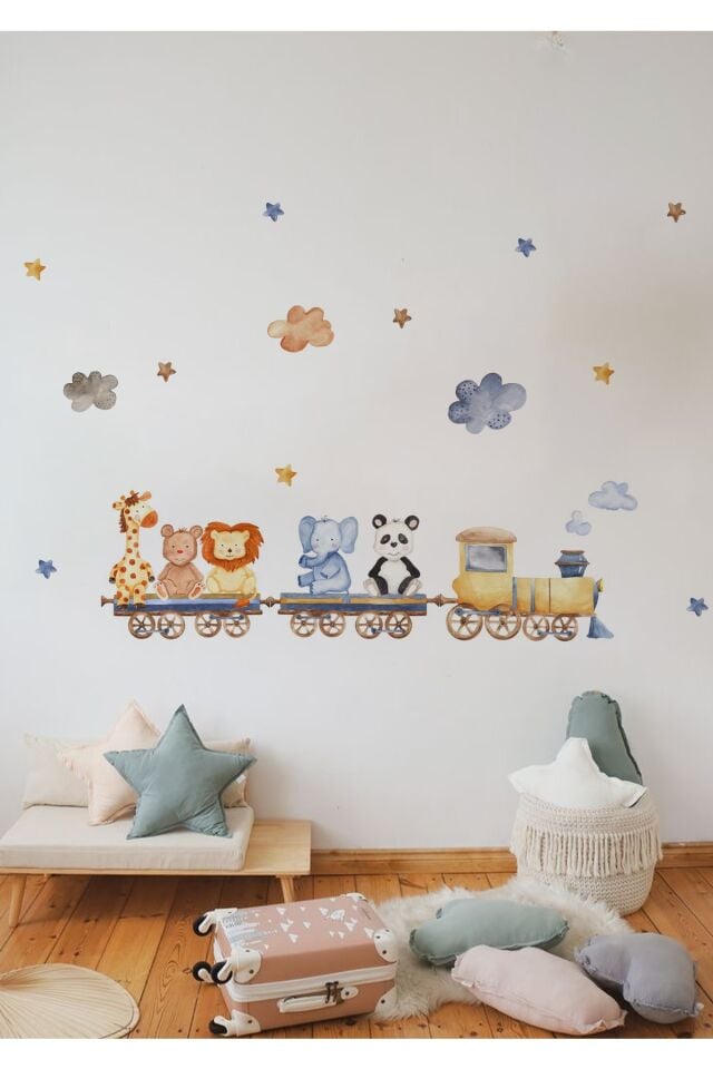 Mini Yolculuk Çocuk Odası Duvar Stickerı - Tek Ebat