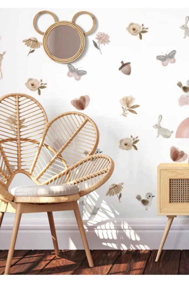 Mini Hayvanlar Çocuk Odası Duvar Stickerı - 50 x 100