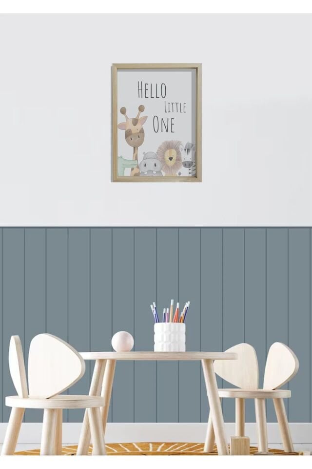 Çizgili Ahşap Panel Görünümlü Duvar Stickerı