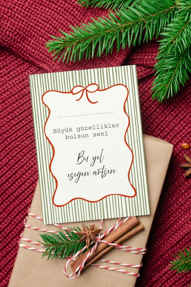 Yeni Yıl Hediye Kartları – 12'li Set (10x14 cm)