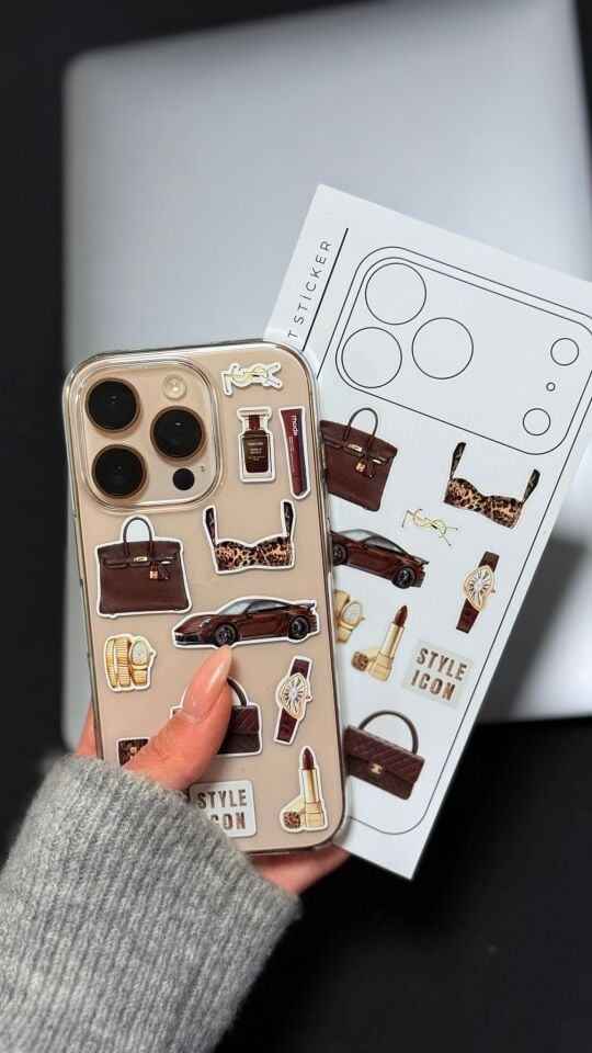 Lüks Moda Temalı Telefon Sticker Seti