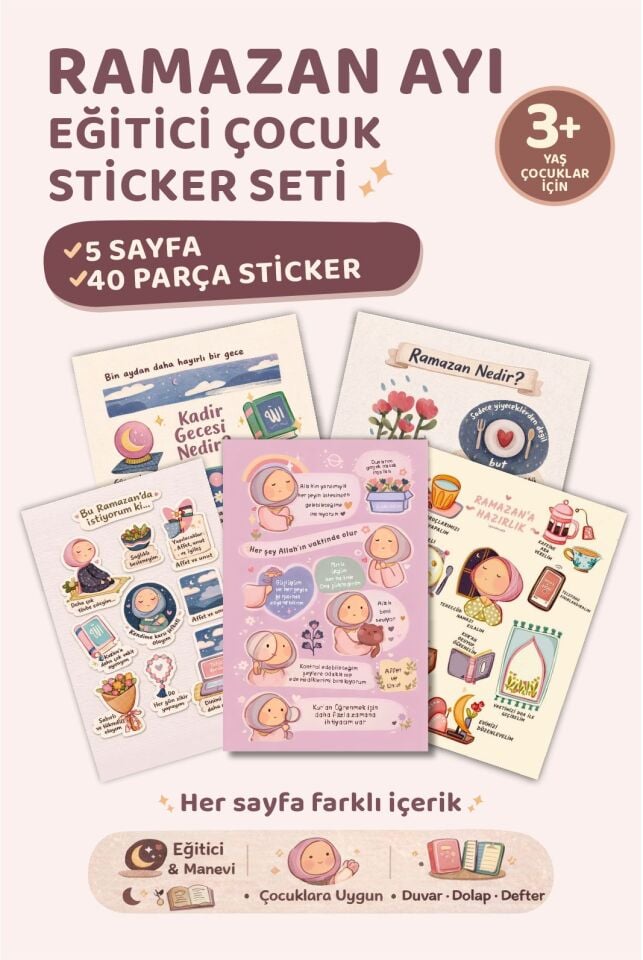 Ramazan Ayı Eğitici Çocuk Sticker Seti