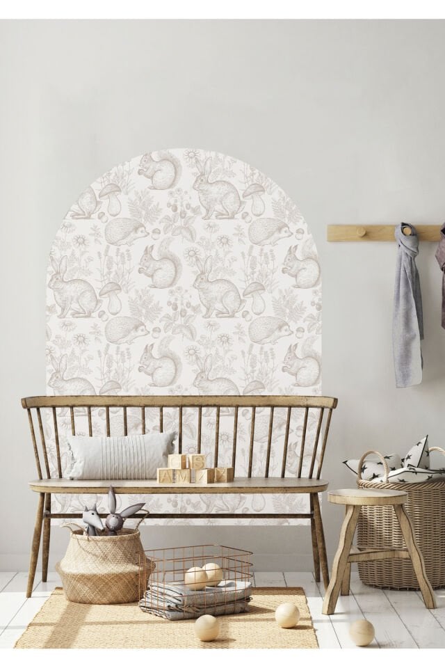 Boho - Bohem Tarz Oval Kemer Dekoratif Duvar Stickerı - 95 x 130