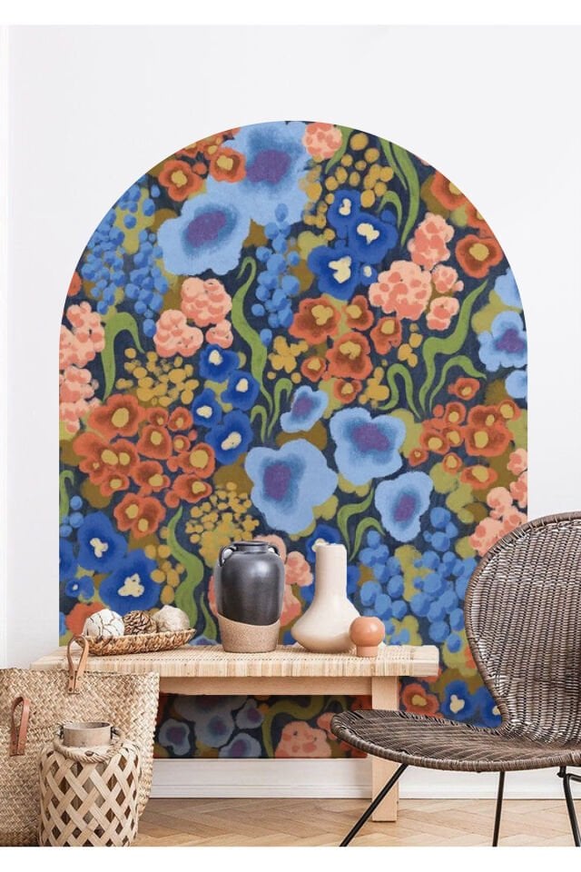 Boho - Bohem Tarz Oval Kemer Dekoratif Duvar Stickerı - 95 x 130