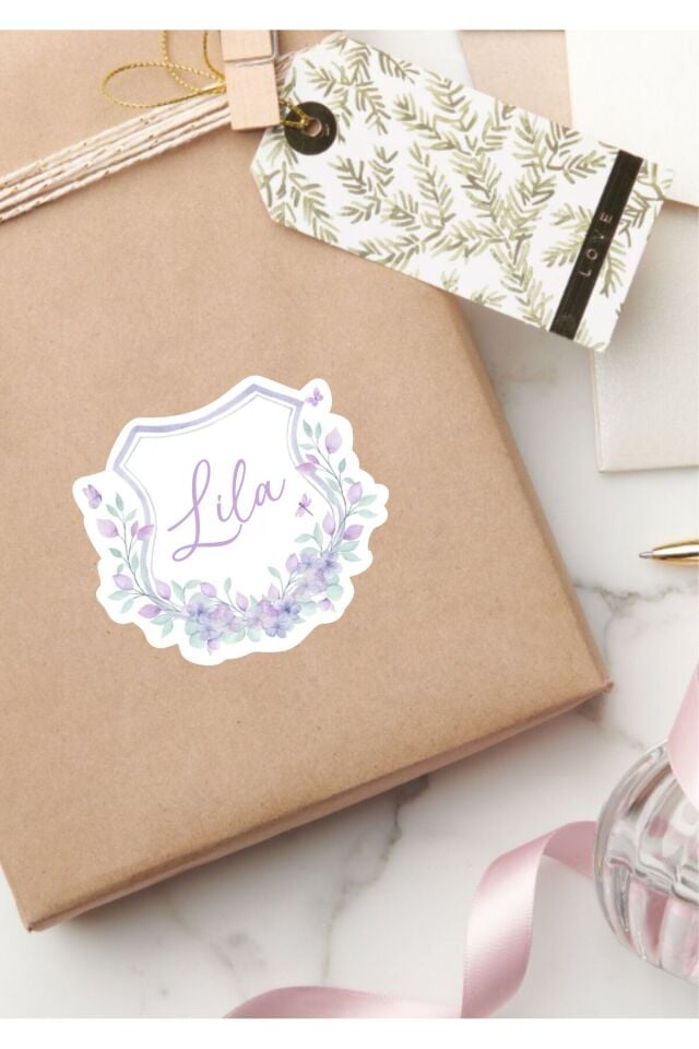 İsimli Kişiye Özel Kesimli Bebek Etiket/Sticker 4x4cm 100 Adet -